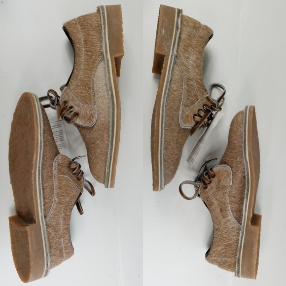 Uwezo African Handmade NuHu Fur Leather Oxford 8.5 - Picture 5 of 8